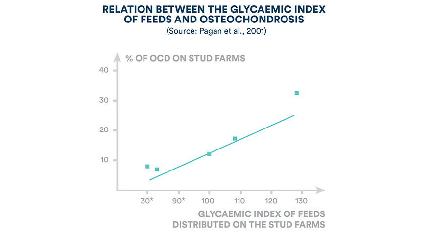Relation between the glycaemic index of feeds and osteochondrosis